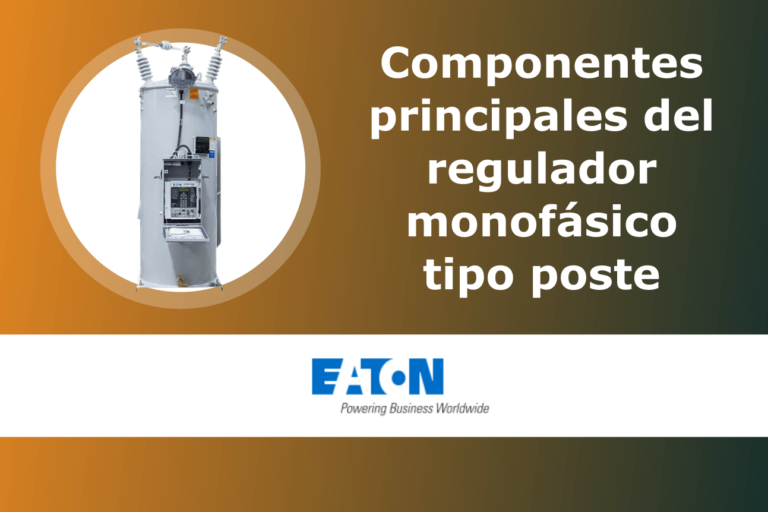 Componentes principales del regulador monofásico tipo poste